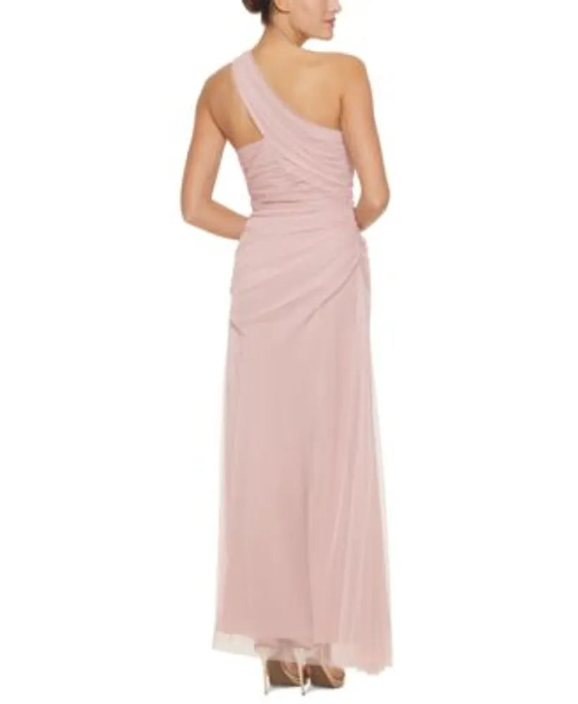 DKNY Tulle Mermaid One-Shoulder Gown