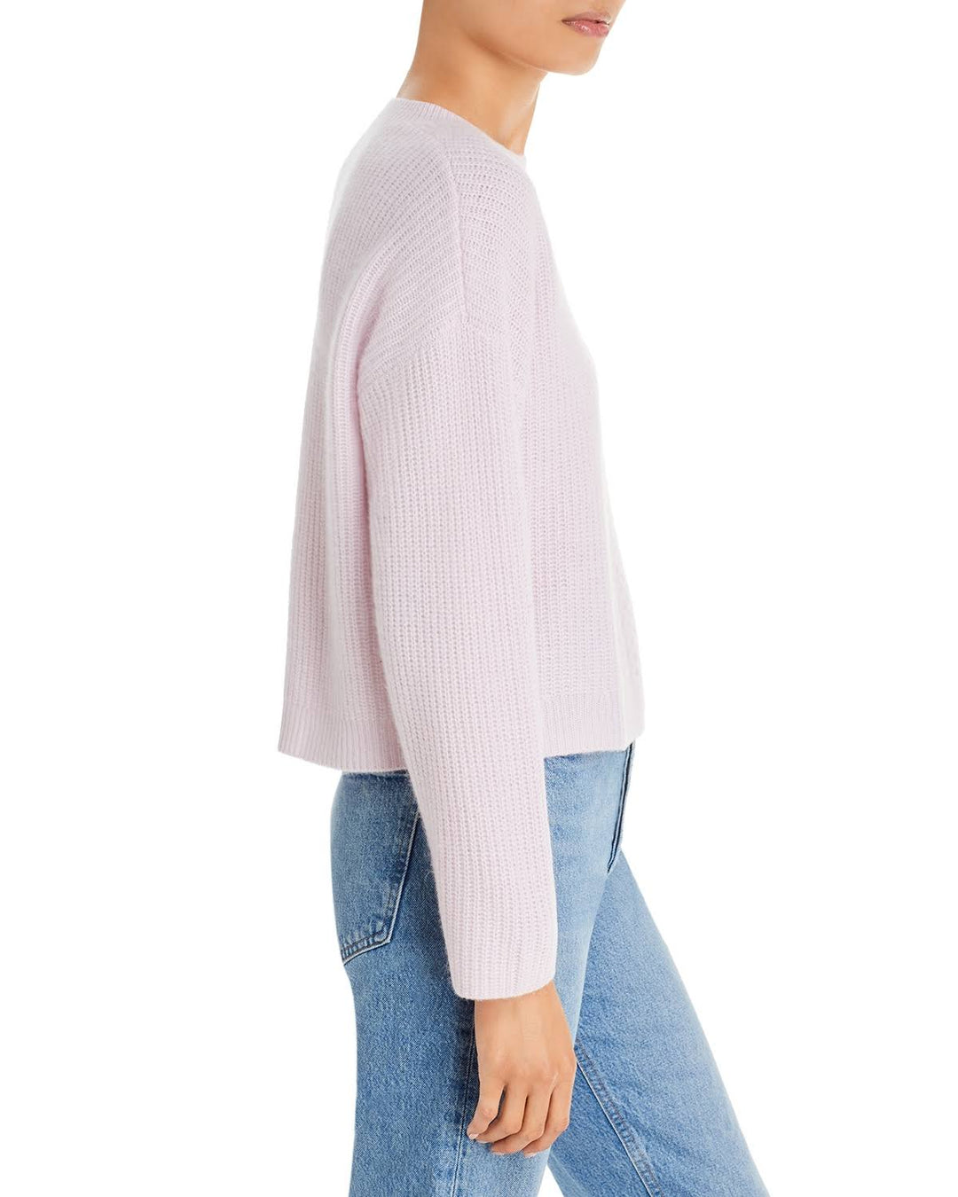AQUA Cashmere Novelty Stitch Cashmere Sweater