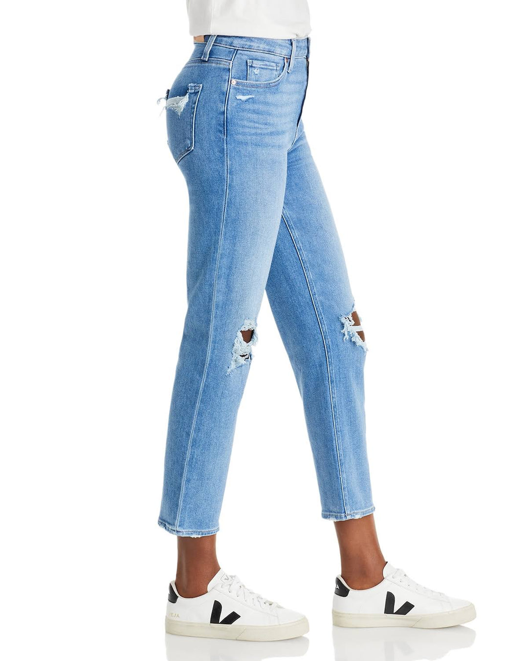 PAIGE Stella High Rise Crop Straight Jeans