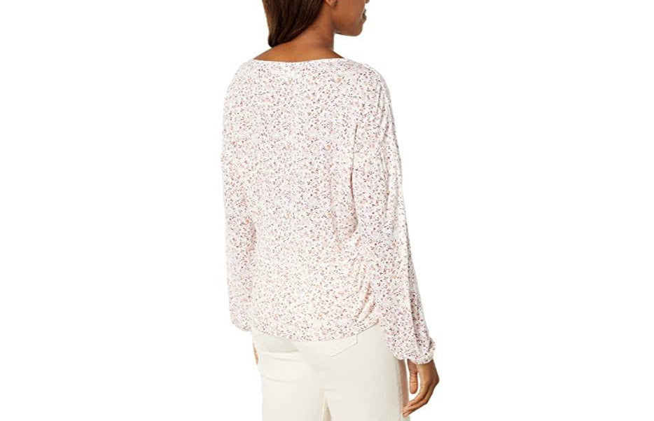 Lucky Brand Women's Printed Tie-Neck Top
