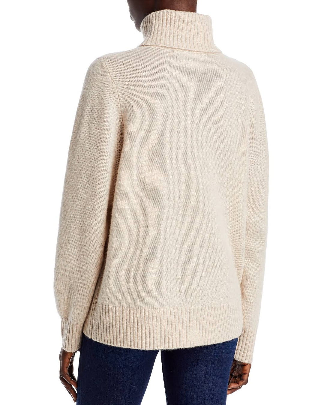 C by Cashmere Cable Knit Turtleneck Cashmere Sweater