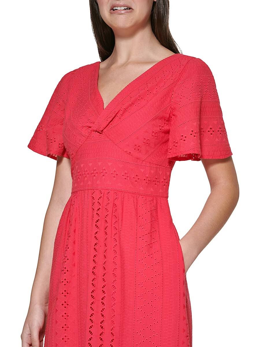 kensie Eyelet Maxi Dress