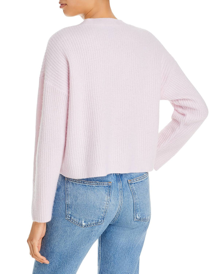 AQUA Cashmere Novelty Stitch Cashmere Sweater