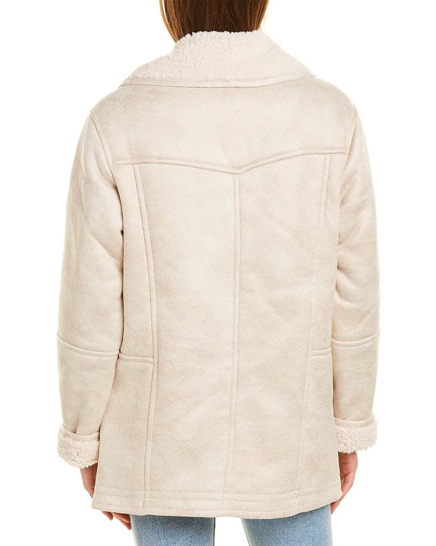 Sam Edelman Shawl-Collar Faux-Shearling Coat