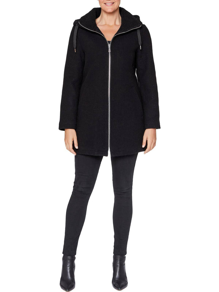 Vince Camuto Fleece-Lined Hooded Coat