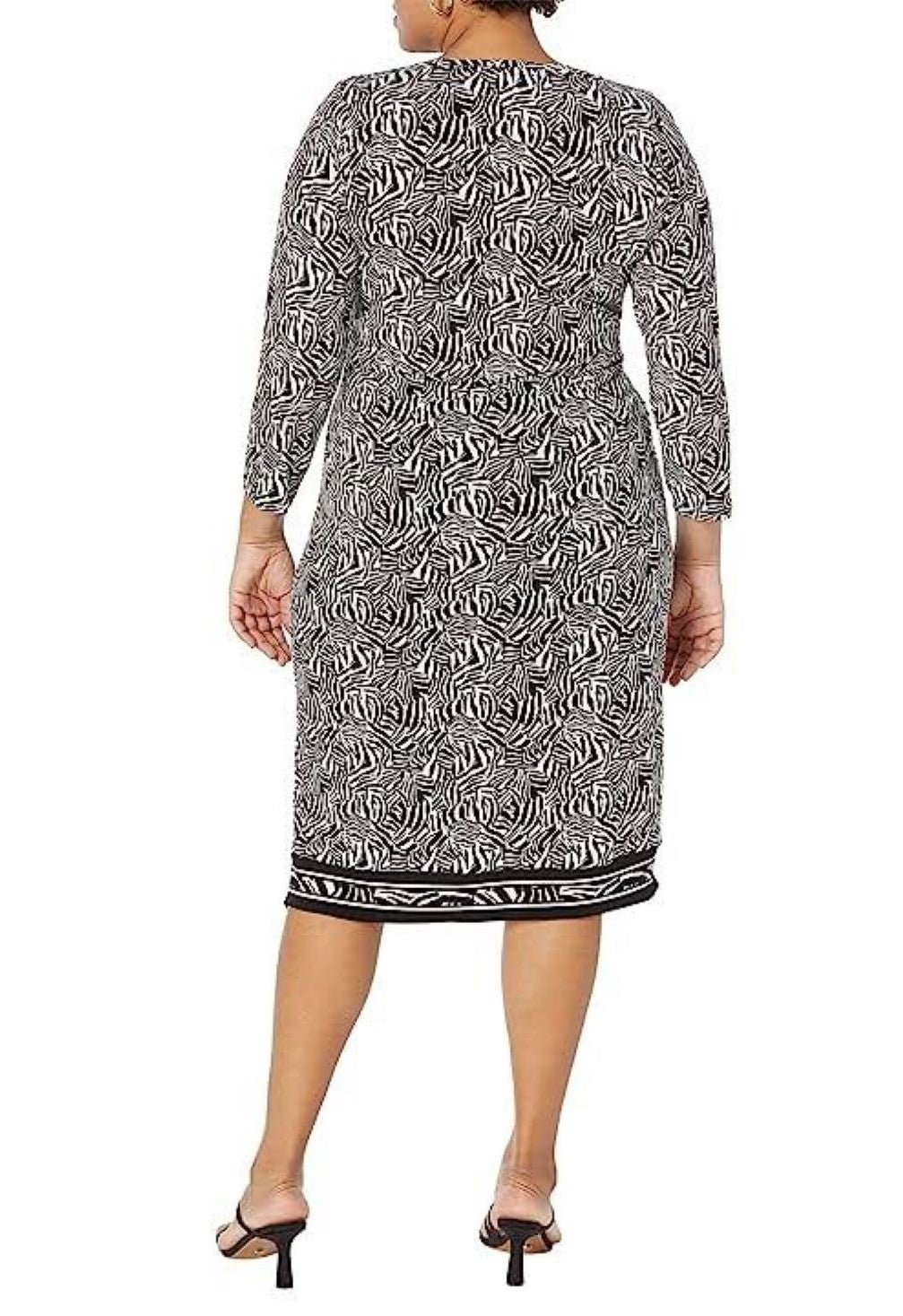 MICHAEL Michael Kors Plus Size Zebra-Print Asymmetric Midi Dress