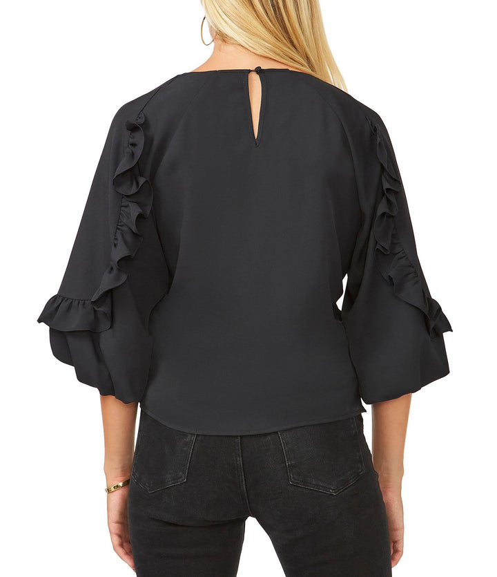 VINCE CAMUTO Ruffled Puff Sleeve Blouse