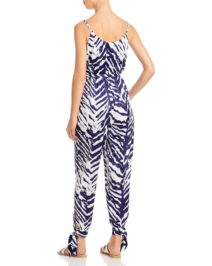 AQUA Tiger Print Sleeveless Jumpsuit
