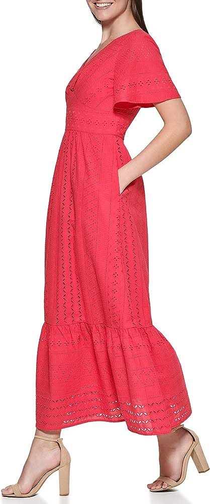 kensie Eyelet Maxi Dress