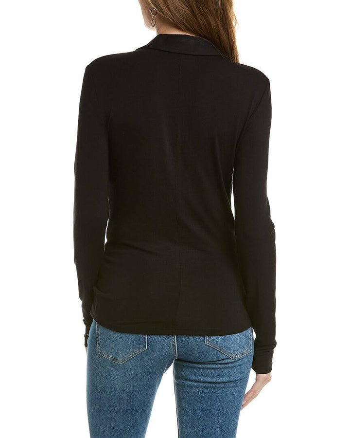 Vince Camuto Ruched Split-Neck Top