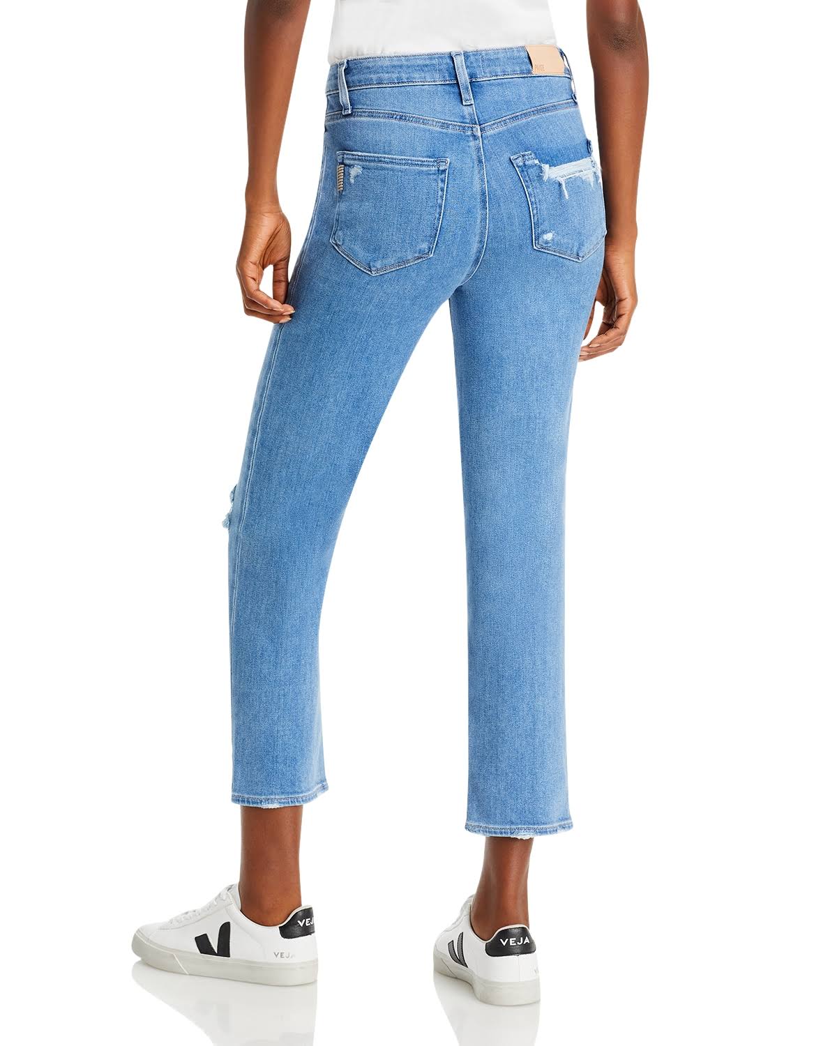 PAIGE Stella High Rise Crop Straight Jeans