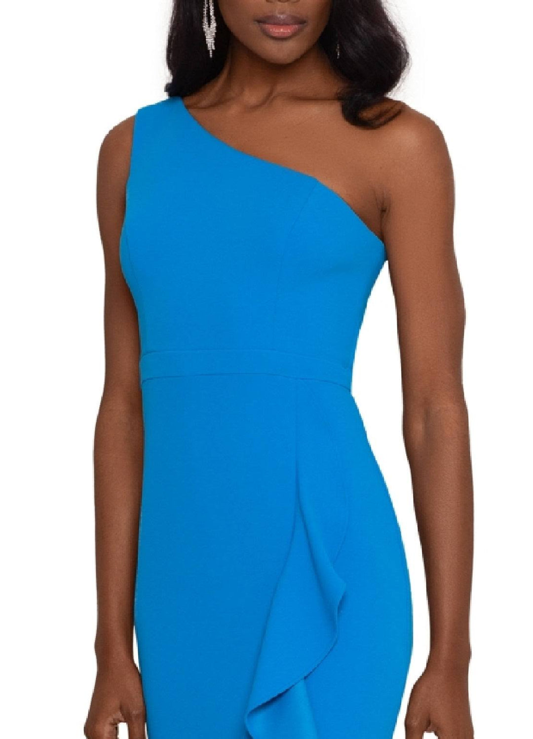 XSCAPE One-Shoulder High-Low Dress