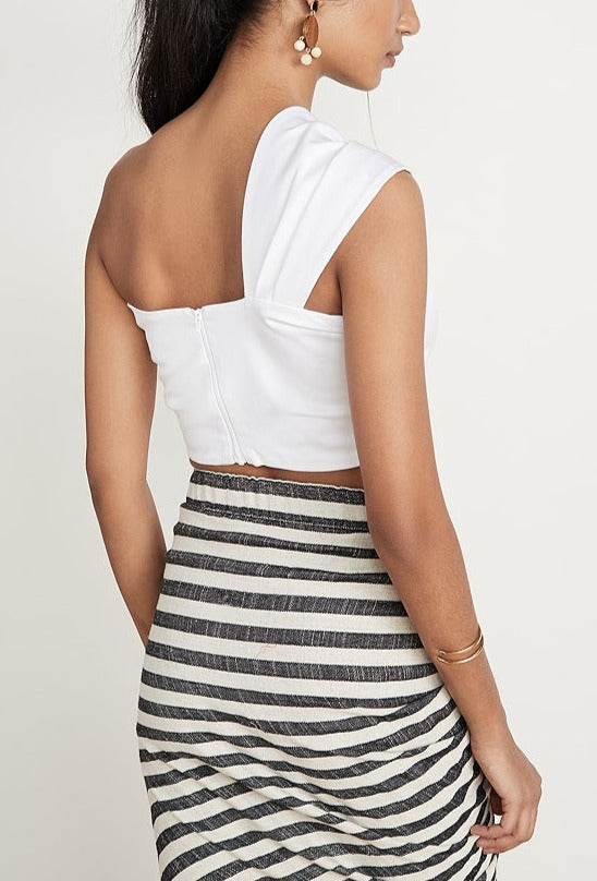 JUST BEE QUEEN Sol One Shoulder Crop Top