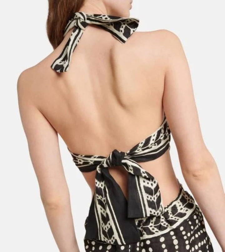 JOHANNA ORTIZ Heart Of The Jungle Printed Linen Midi Dress