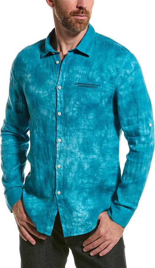 John Varvatos MEN Garment-Dye Linen Shirt