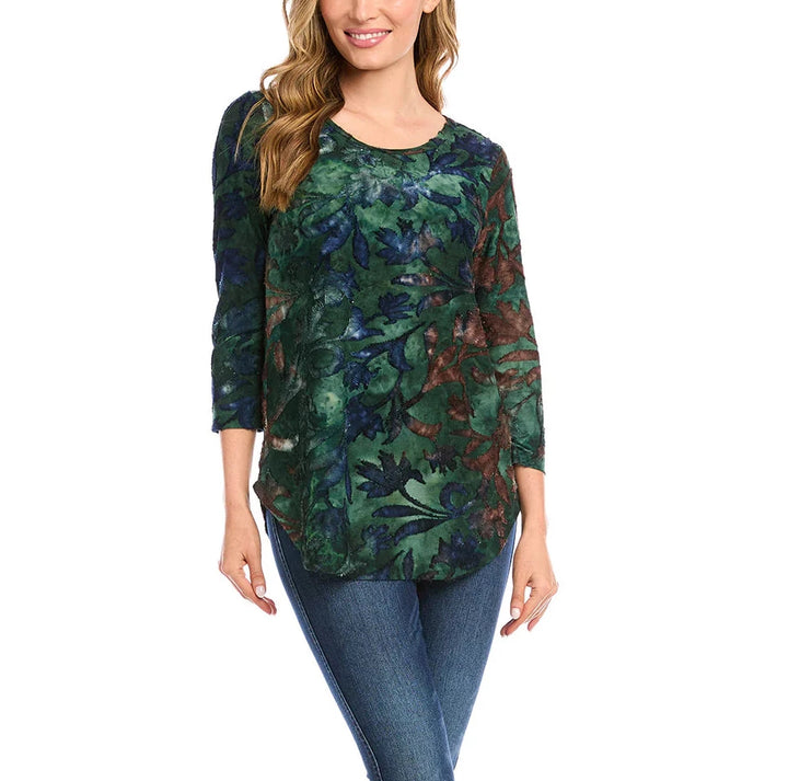 Karen Kane Tie Dye Burnout Top