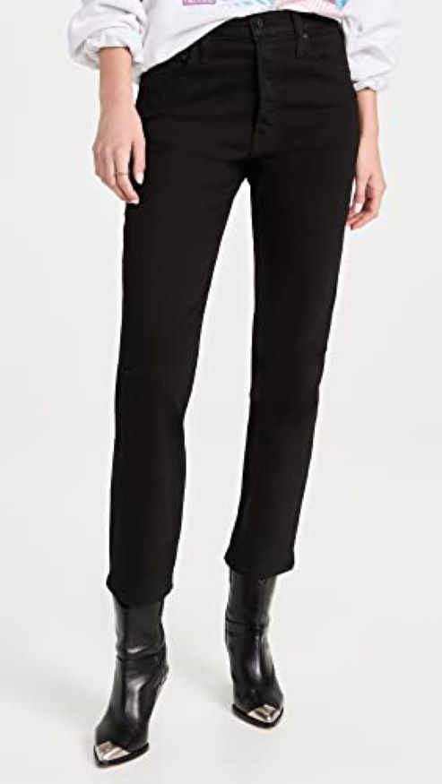 MOTHER The Tomcat High Rise Ankle Straight Jeans