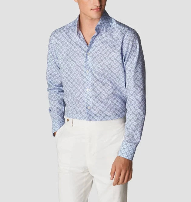 Eton MEN Contemporary Fit Medallion Print Shirt