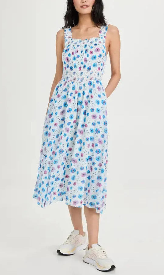 LoveShackFancy Pasha Floral Print Dress