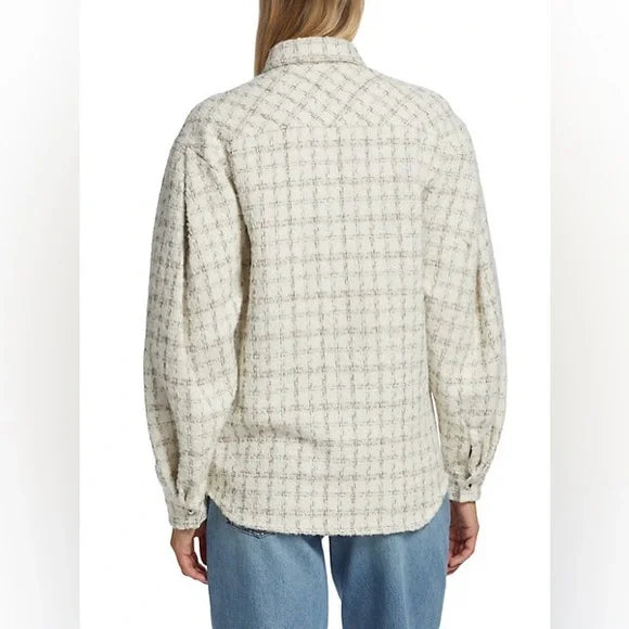 IRO Louana Plaid Tweed Shirt