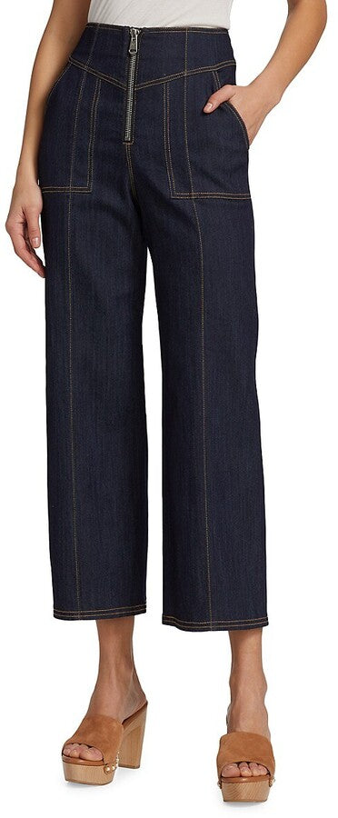 Cinq à Sept Mariam Wide Leg Cropped Denim Pants