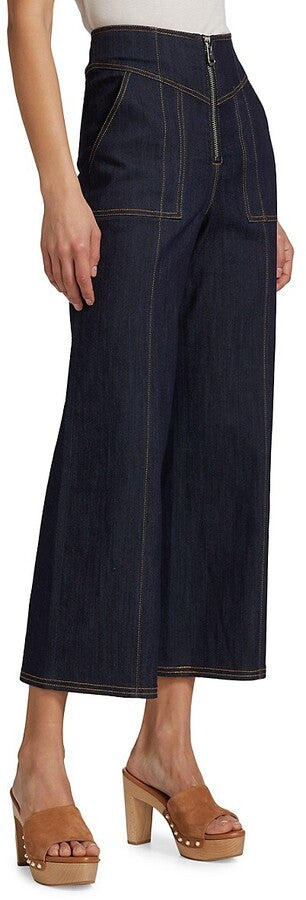 Cinq à Sept Mariam Wide Leg Cropped Denim Pants