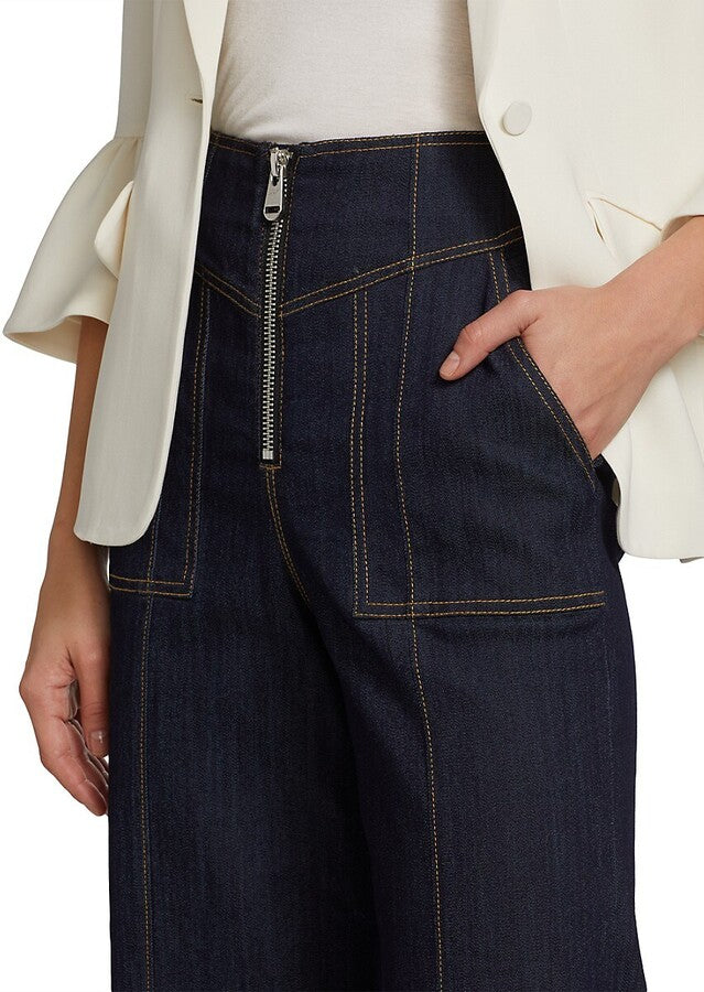 Cinq à Sept Mariam Wide Leg Cropped Denim Pants