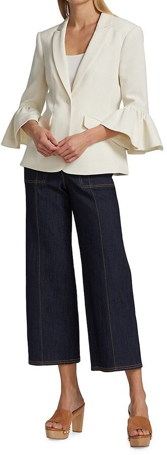 Cinq à Sept Mariam Wide Leg Cropped Denim Pants