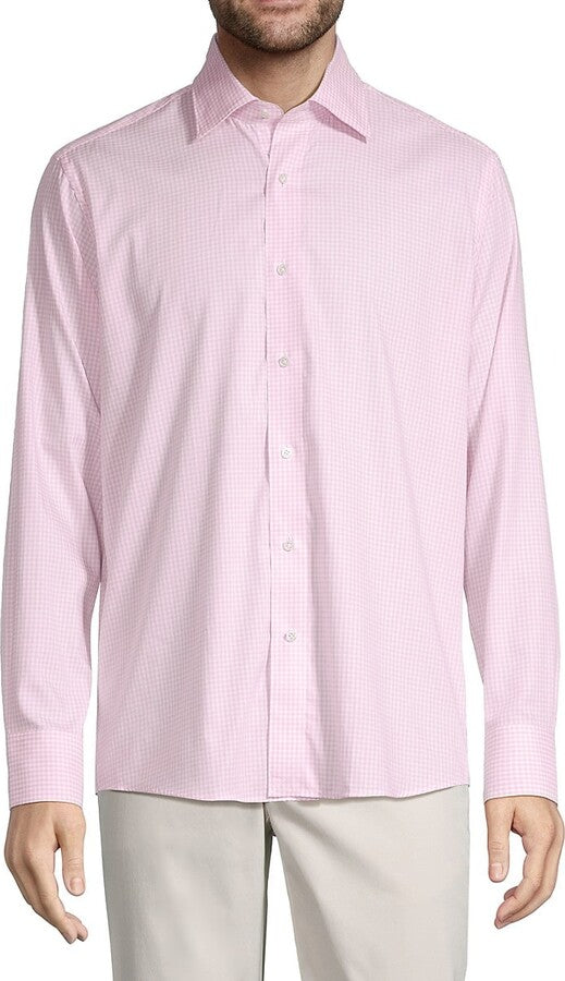 Peter Millar MEN Renato Microcheck Button-Up Shirt