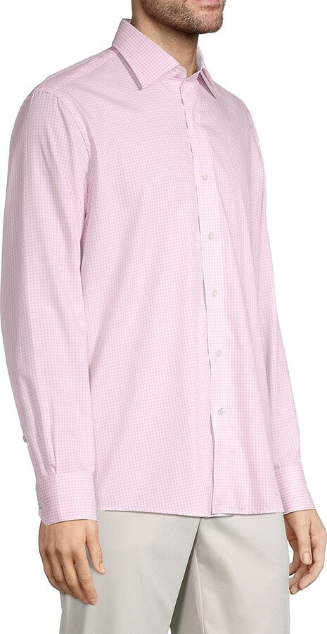 Peter Millar MEN Renato Microcheck Button-Up Shirt