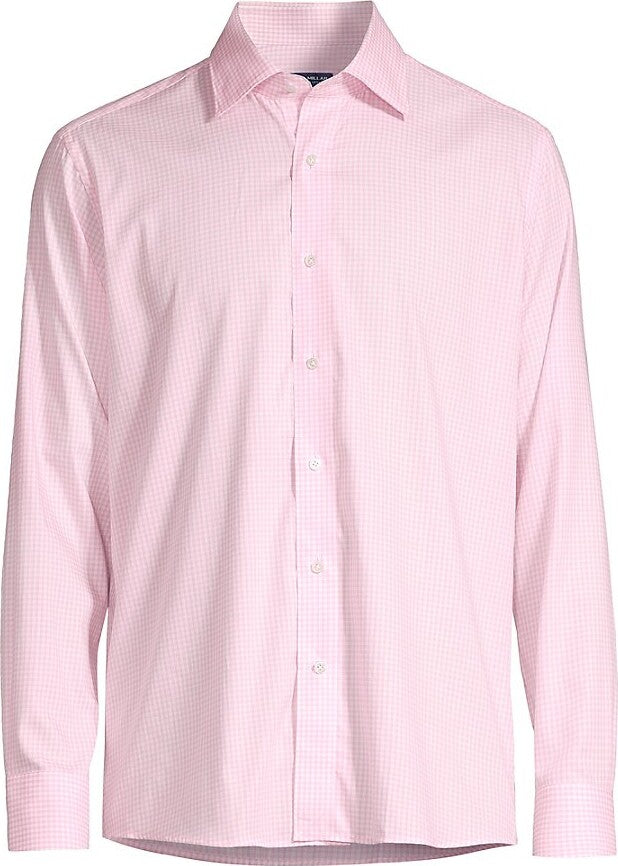 Peter Millar MEN Renato Microcheck Button-Up Shirt