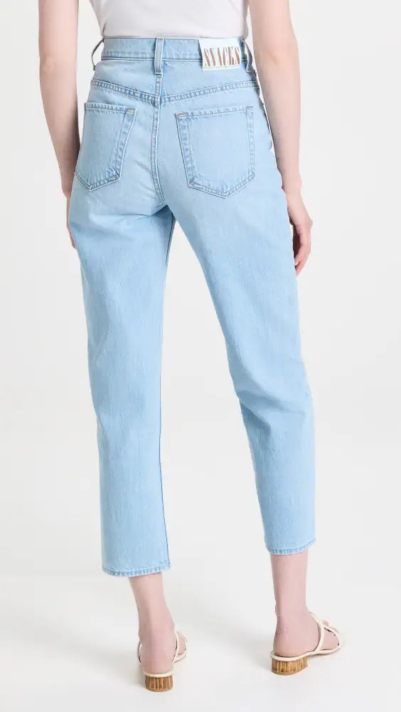 MOTHER SNACKS! The High Waisted Double Stack Ankle Jeans
