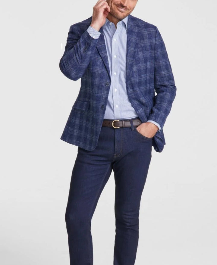 Nautica Men Modern Fit Plaid Blazer