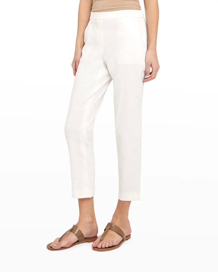 Theory Treeca Linen Blend Cropped Pants