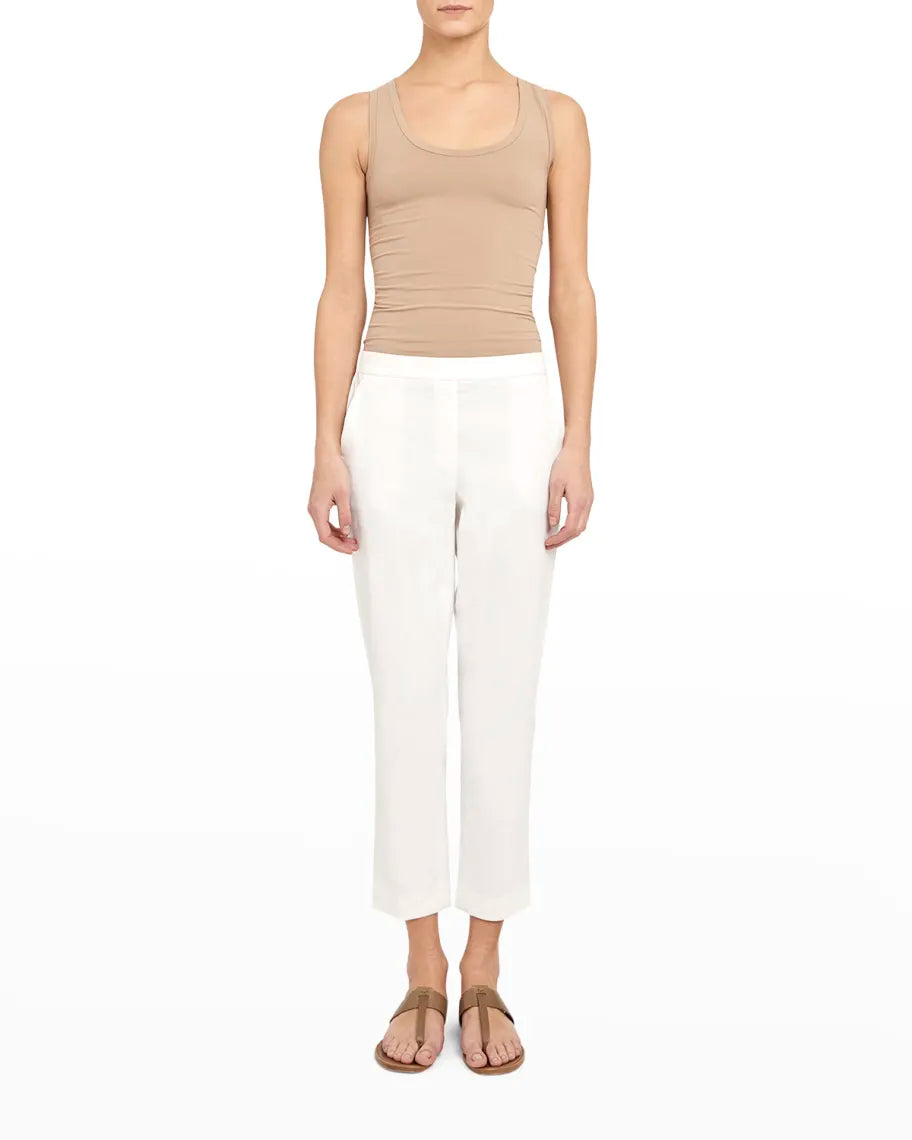 Theory Treeca Linen Blend Cropped Pants