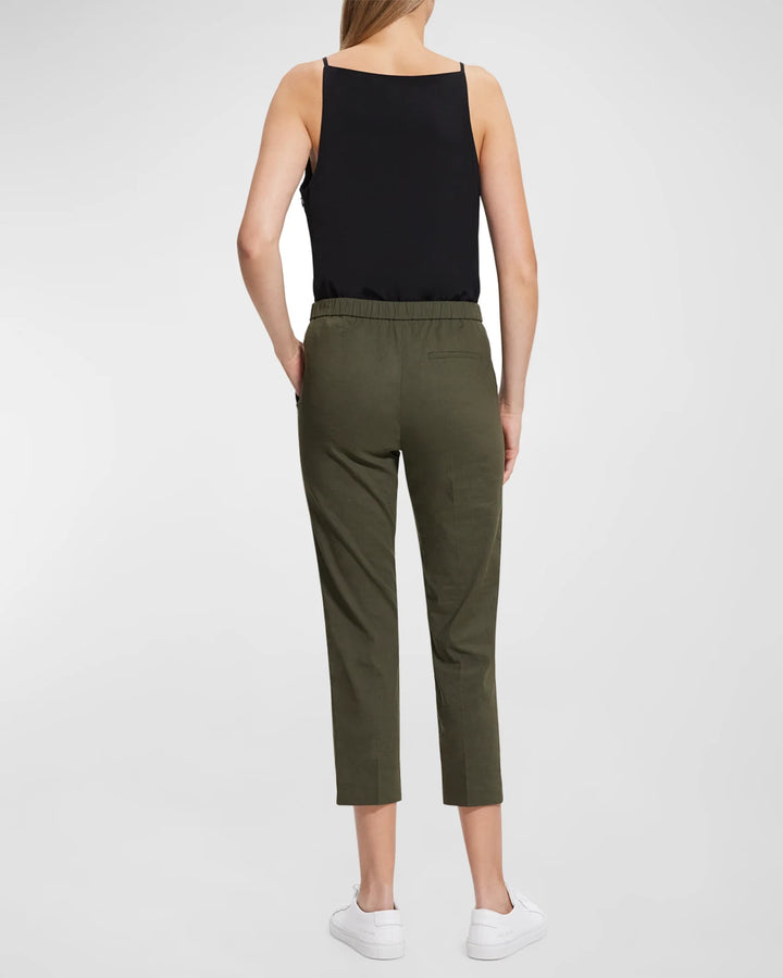 Theory Treeca Linen Blend Cropped Pants