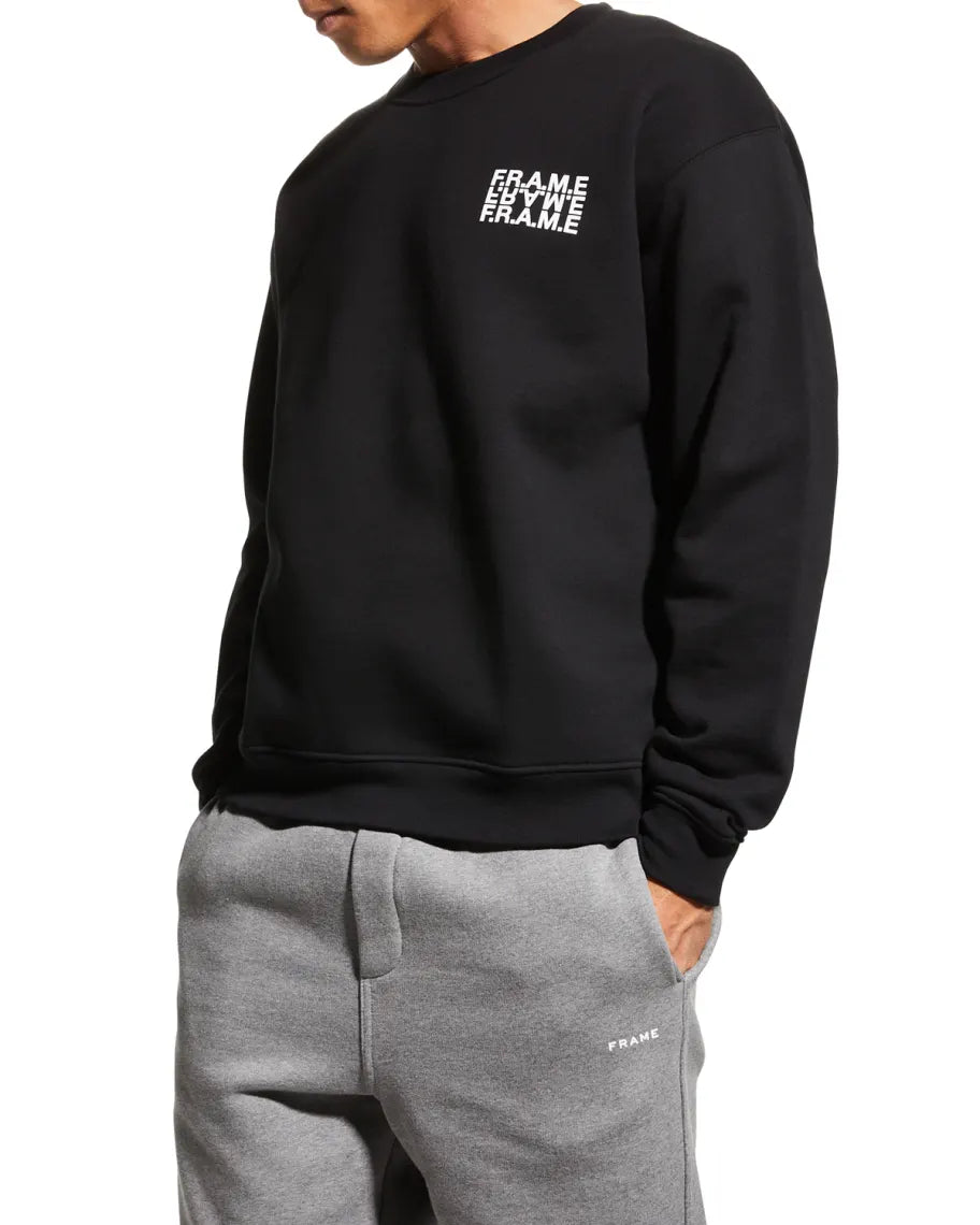 FRAME MEN Cotton Logo Print Crewneck Sweatshirt