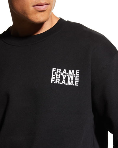 FRAME MEN Cotton Logo Print Crewneck Sweatshirt