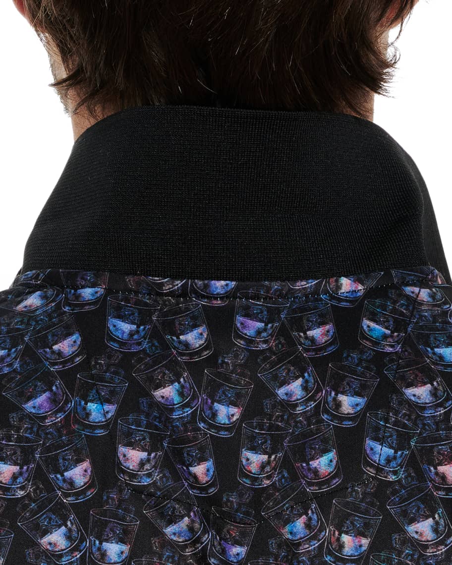 Robert Graham MEN Cheers Drink Glasses Print Classic Fit Polo Shirt