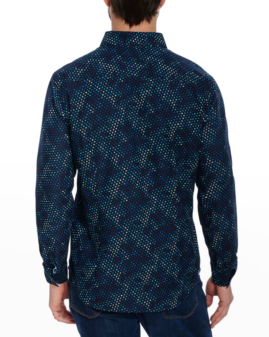 Robert Graham Martos Polka Dot Print Tailored Fit Button Down Shirt