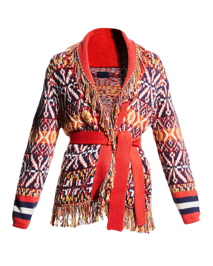 MOTHER The Belted Short Cardigan Sweater