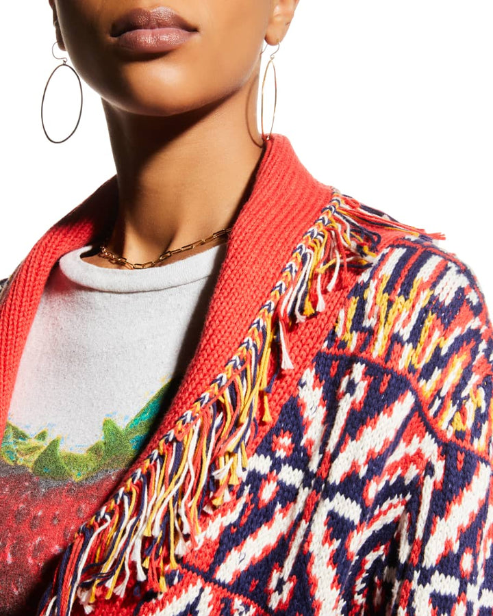 MOTHER The Belted Short Cardigan Sweater