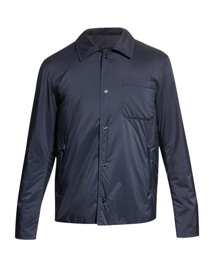 Herno Men's Nylon Water Resistant Matte Shirt Jacket