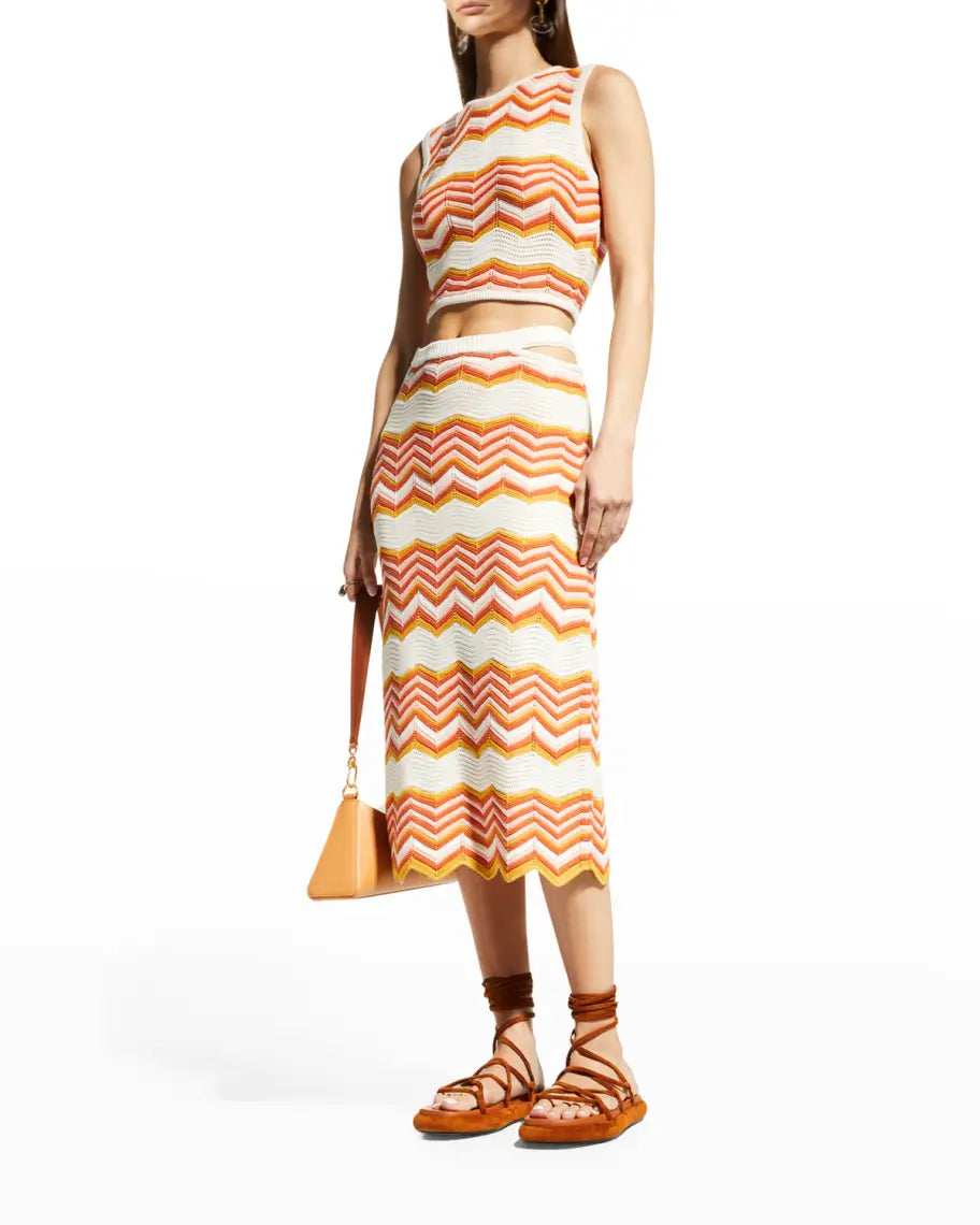 MOTHER The Cut It Out Midi Skirt