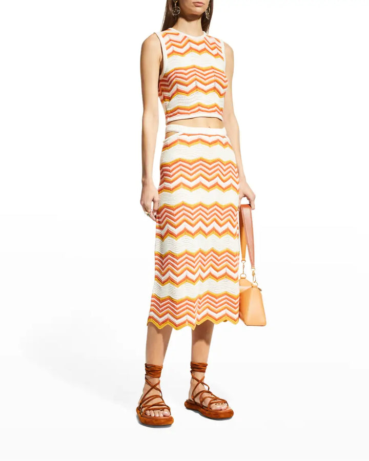 MOTHER The Cut It Out Midi Skirt