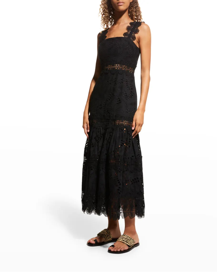 Waimari Sireneuse Lace Midi Dress