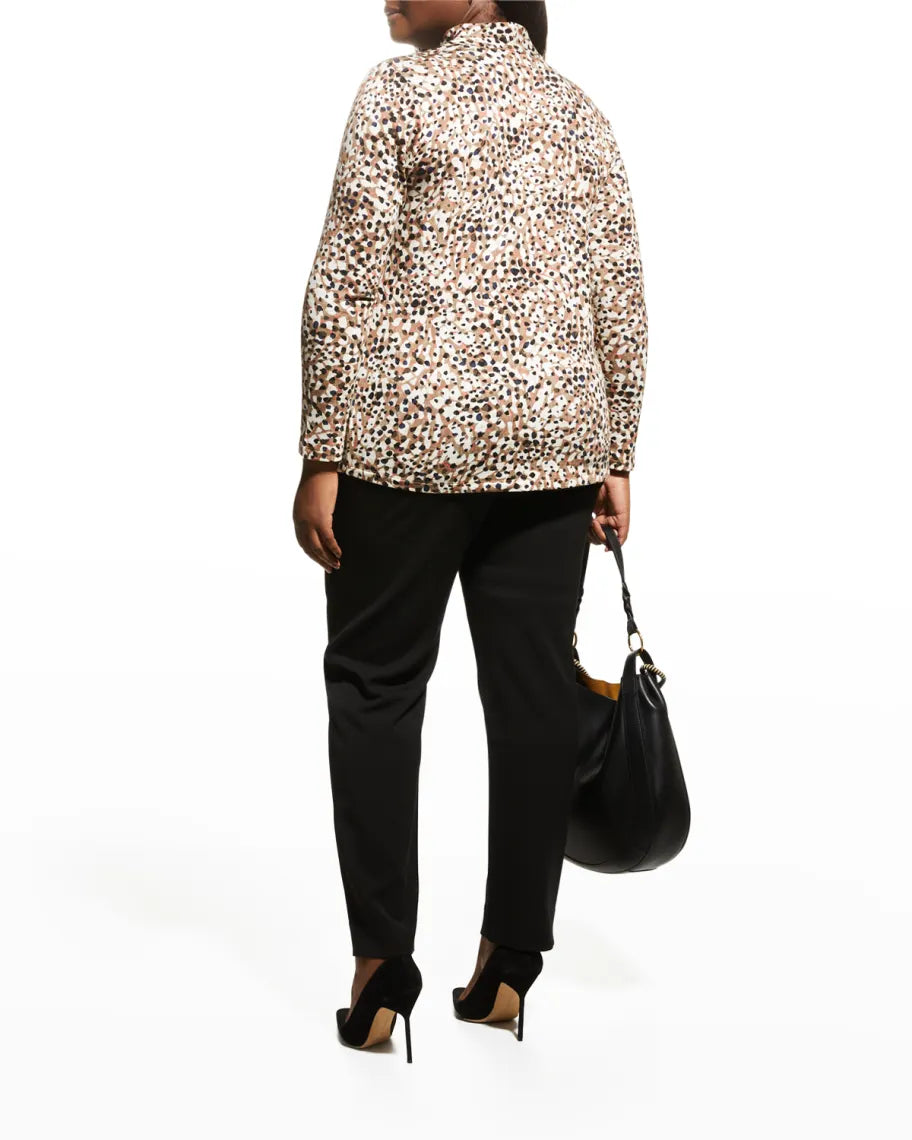 NIC+ZOE Plus Size Forest Spot Print Top