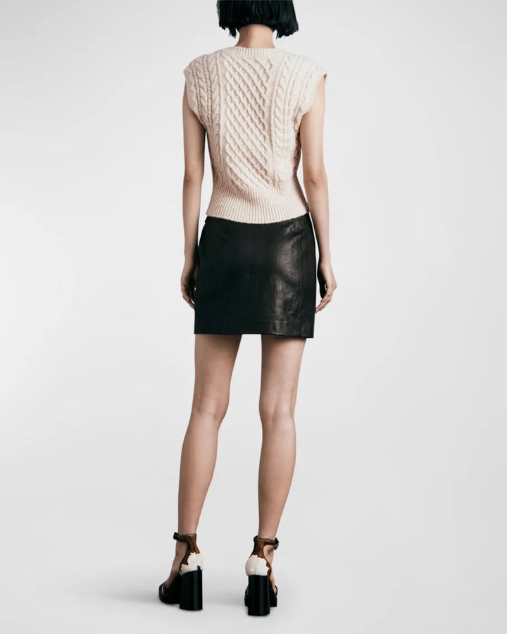 rag & bone Elizabeth Cable Knit Sweater Vest