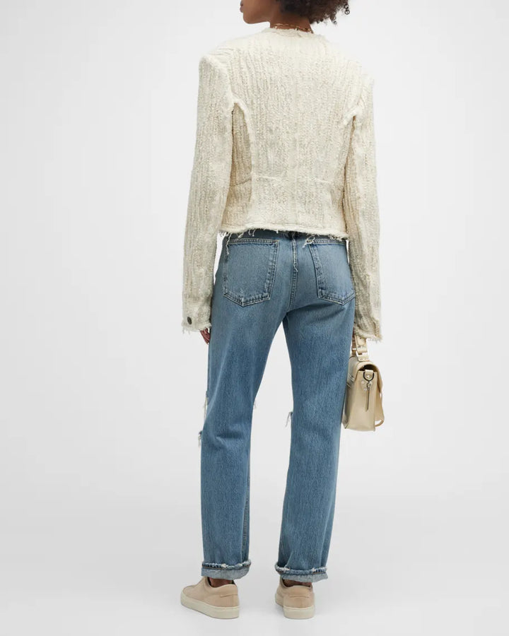 rag & bone Annalise Frayed Textured Jacket