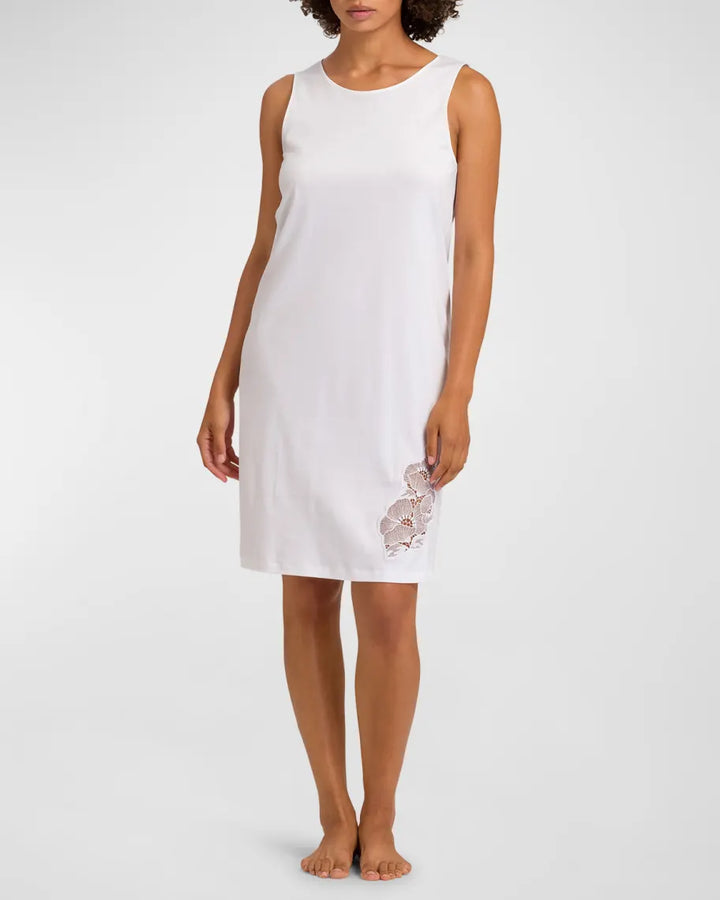 Hanro Paola Lace Trim Sleeveless Nightgown